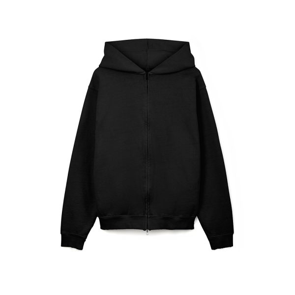 Premium garment dyed Oversized blank Zipper Hoodie in 500gsm Cotton Fleece / French Terry