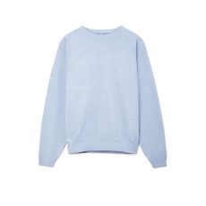 Custom unisex thick fleece pullover sweatshirt acid wash crewneck