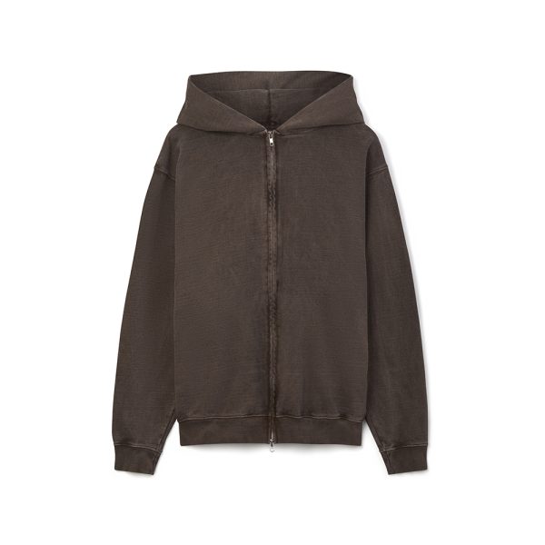 Premium garment dyed Oversized blank Zipper Hoodie in 500gsm Cotton Fleece / French Terry