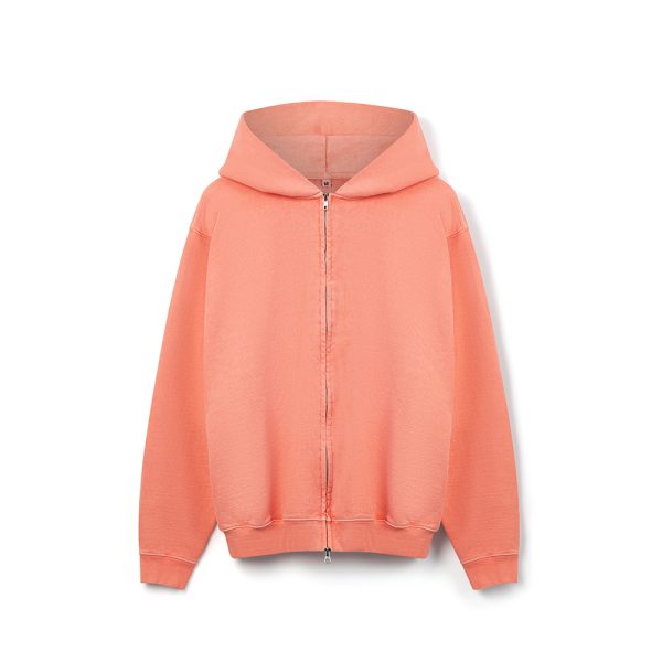 Premium garment dyed Oversized blank Zipper Hoodie in 500gsm Cotton Fleece / French Terry
