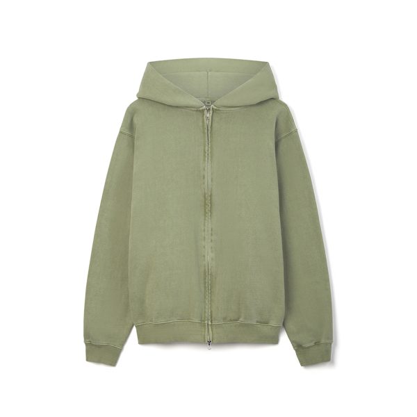 Premium garment dyed Oversized blank Zipper Hoodie in 500gsm Cotton Fleece / French Terry