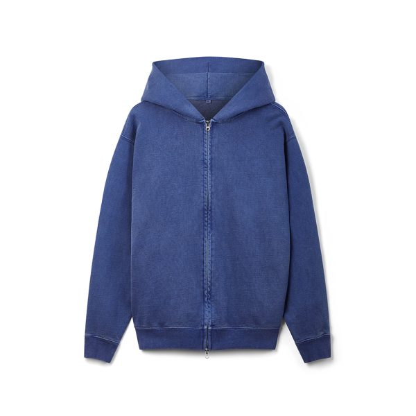 Premium garment dyed Oversized blank Zipper Hoodie in 500gsm Cotton Fleece / French Terry