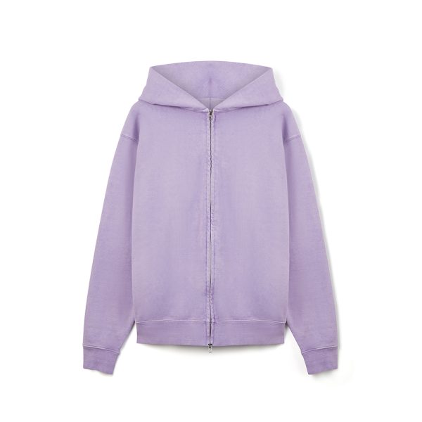 Premium garment dyed Oversized blank Zipper Hoodie in 500gsm Cotton Fleece / French Terry