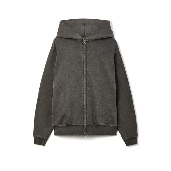 Premium garment dyed Oversized blank Zipper Hoodie in 500gsm Cotton Fleece / French Terry
